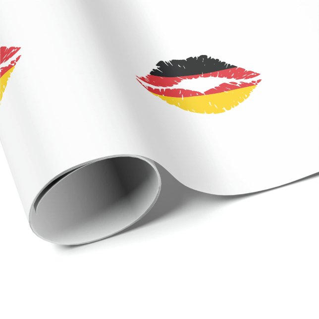 Deutschland Mund mit Flagge Presentpapper (Rullad Hörn)