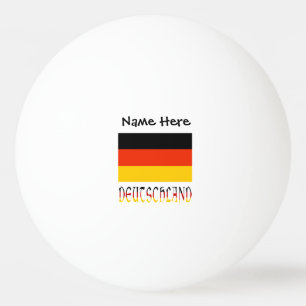 Deutschland och tysk flagga svart personlig  pingisboll
