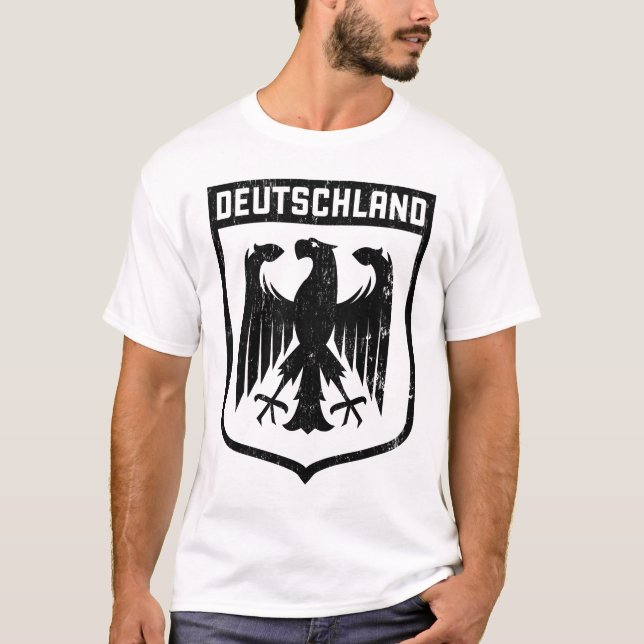 Deutschland örn - tyskland vapensköld t-shirt (Framsida)