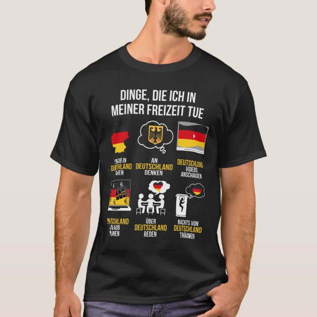 Deutschland Spruch | Lustiger Freizeit Tyskland T Shirt (Framsida)