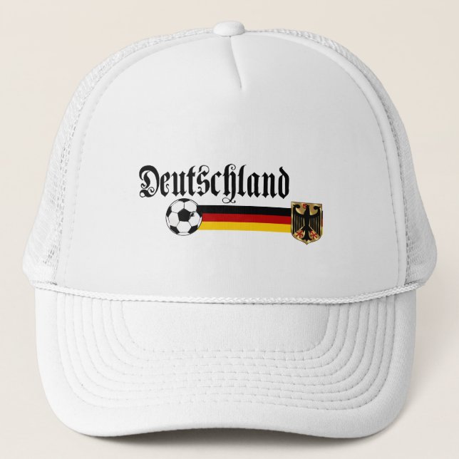 Deutschland stor fussballlogotyp truckerkeps (Framsida)