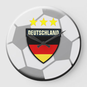 Deutschland tar tid på tyskland fotbollboll stor klocka