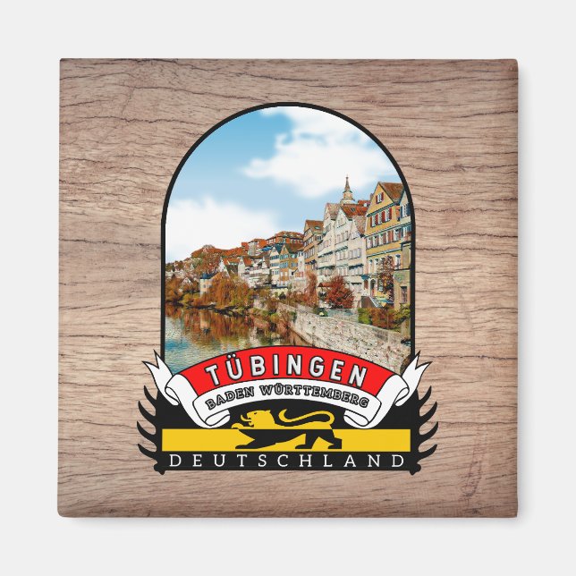 Deutschland Tübingen Vintage souvenir Magnet (Framsidan)