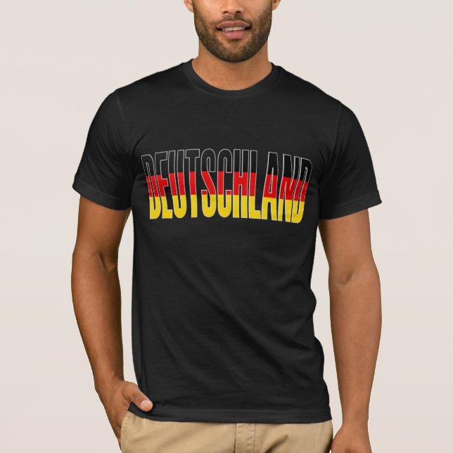 Deutschland tysk flaggaT-tröja T-shirt (Framsida)