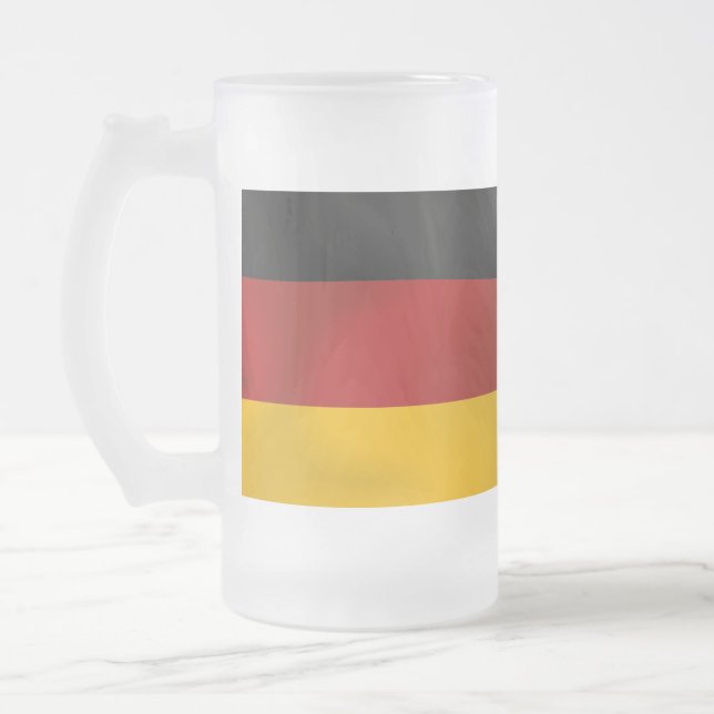 Deutschland tyskland Bundesflagge flagga Frostat Ölglas (Vänster)