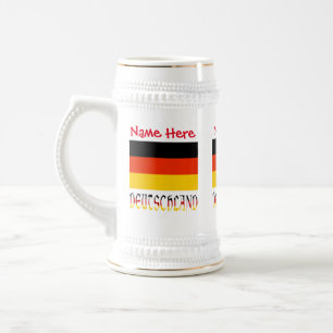 Deutschland Tyskland Flagga Röd Personalisering Sejdel
