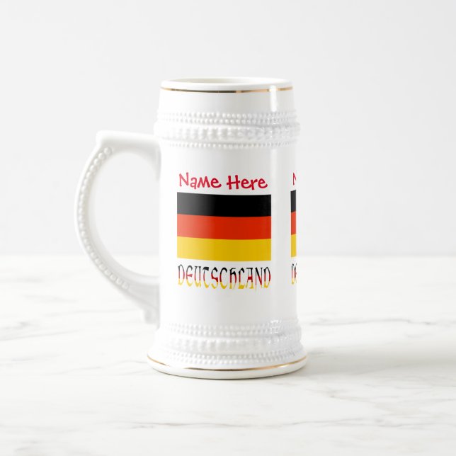 Deutschland Tyskland Flagga Röd Personalisering Sejdel (Vänster)