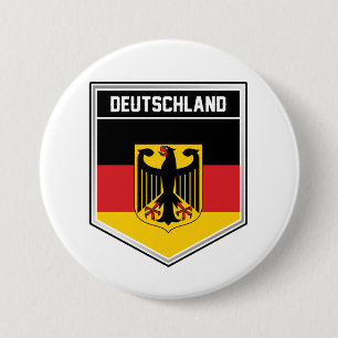 Deutschland/Tyskland Flagga Shield Knapp