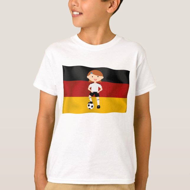 Deutschland Tyskland Fußball Mädchen 3 Tee Shirt (Framsida)