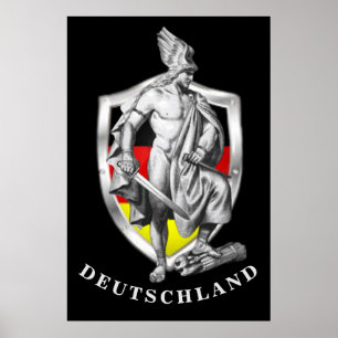 Deutschland Tyskland Hermann Arminius Affisch