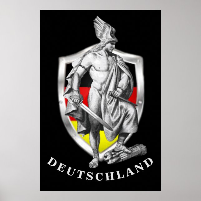Deutschland Tyskland Hermann Arminius Affisch (Framsidan)