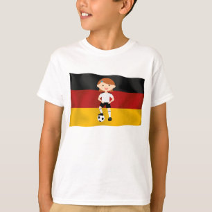 Deutschland tysklanda Fußball Mädchen 3 Tee Shirt