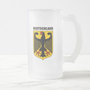 Deutschland vapensköld frostat ölglas