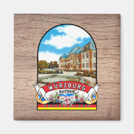 Deutschland Würzburg Vintages Souvenir Magnet
