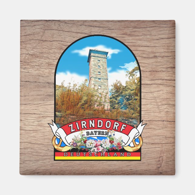 Deutschland Zirndorf Vintage souvenir Magnet (Framsidan)