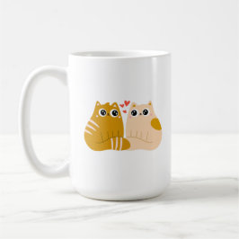 Deux chats qui s'aiment. kaffemugg