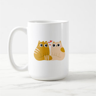 Deux chats qui s'aiment. kaffemugg