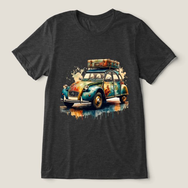 Deux Chevaux T Shirt (Design Framsida)