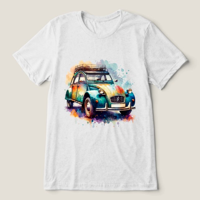 Deux Chevaux T Shirt (Design Framsida)