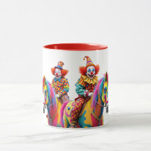 Deux clowns à cheval, un festival du rire.