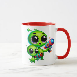 Deux extraterrestres super mignons à l'attaque. mugg