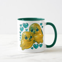 Deux phoques stylisés mugg