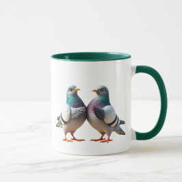 Deux pigeons qui discutent. mugg