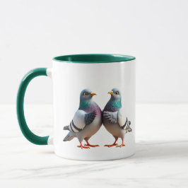 Deux pigeons qui discutent. mugg
