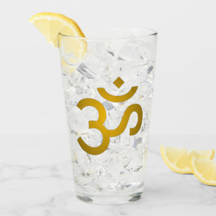 Devanagari om glaskopp