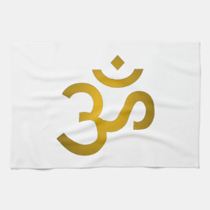 Devanagari om kökshandduk