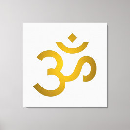 Devanagari om - White Canvastryck