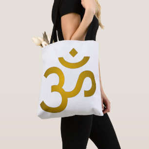 Devanagari om - White Tygkasse