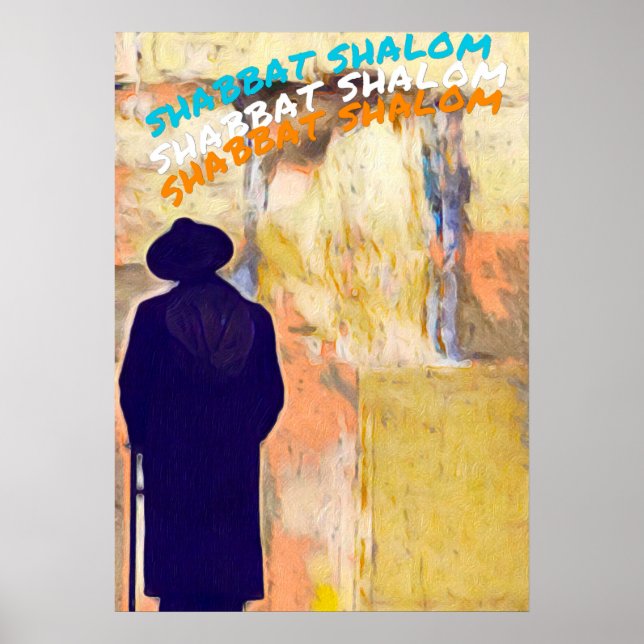 Devant le mur shabbat shalom poster (Framsidan)