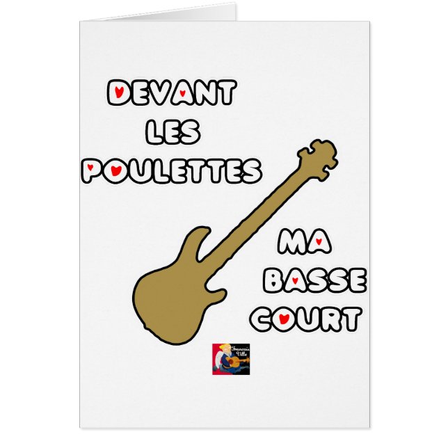 Devant les POULETTES ma BASSE COURT Hälsningskort (Framsidan)