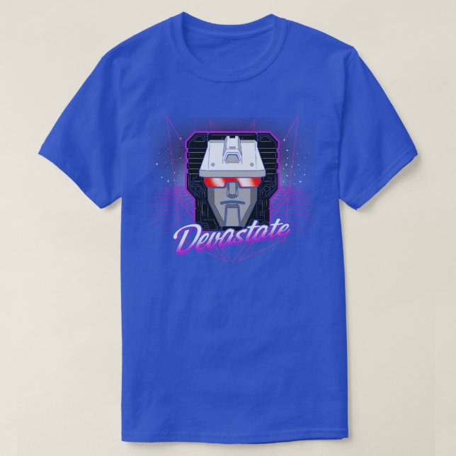 Devastate 80s Villain Robot G1 toon Meme T Shirt (Design framsida)