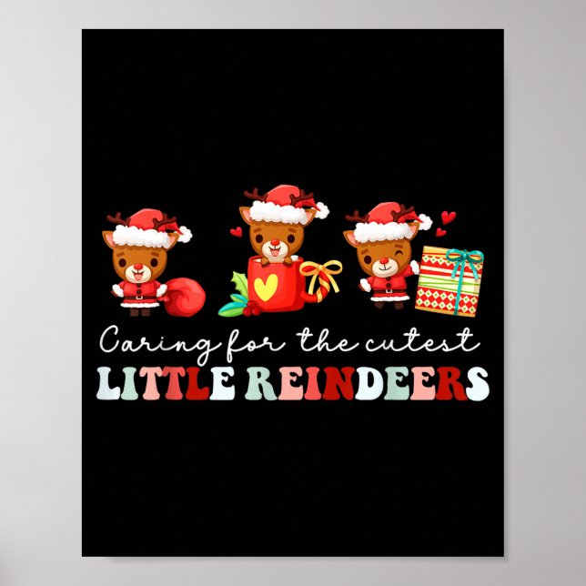 Devdoxtee Caring For The Cutest Reindeers Mother B Poster (Framsidan)