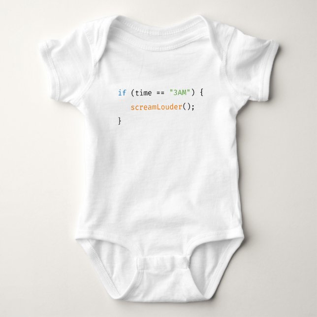 Developer Funny Baby Code Programmer T Shirt (Framsida)