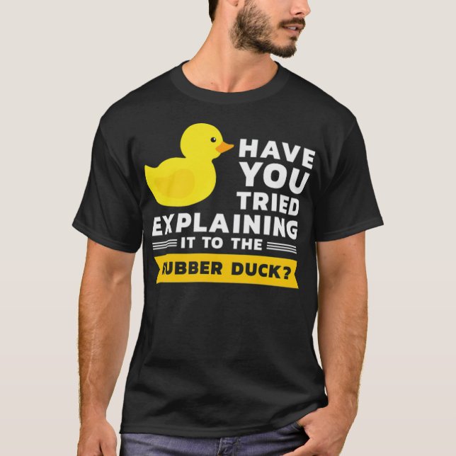 Developer Programming Duck Rubber Duck animal love T Shirt (Framsida)
