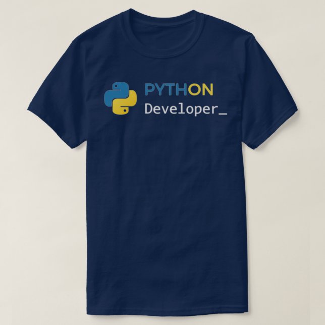 Developer Python T Shirt (Design framsida)