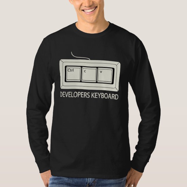 Developers Keyboard Front End Developer Web Design T Shirt (Framsida)