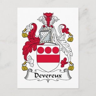 Devereux Family Crest Vykort