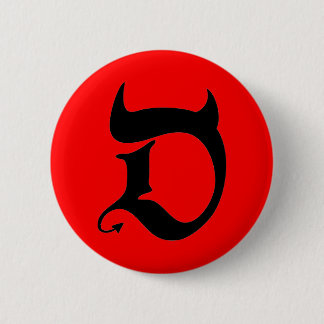 Devil (black print / red) knapp