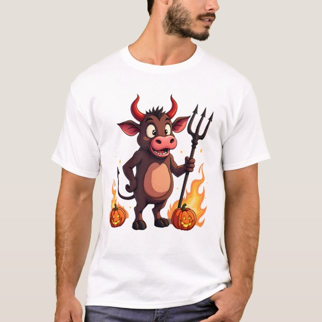 Devil Cow Mischief T Shirt (Framsida)