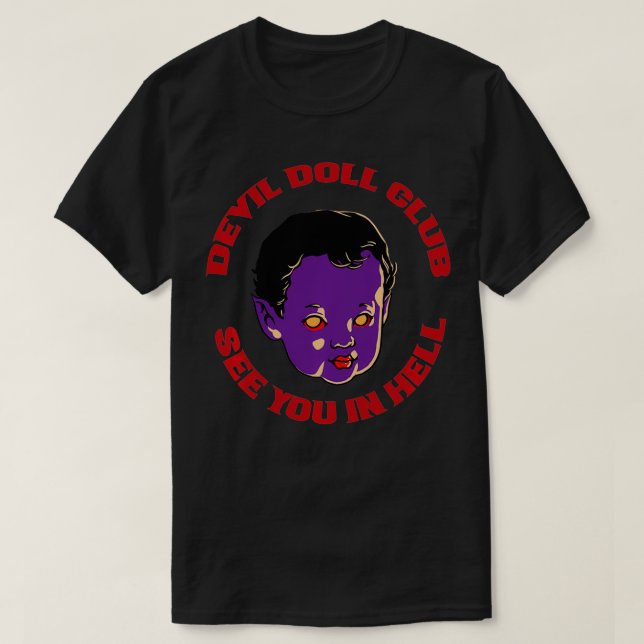 Devil Doll Club See You In Hell Punk Goth Pullover T Shirt (Design framsida)