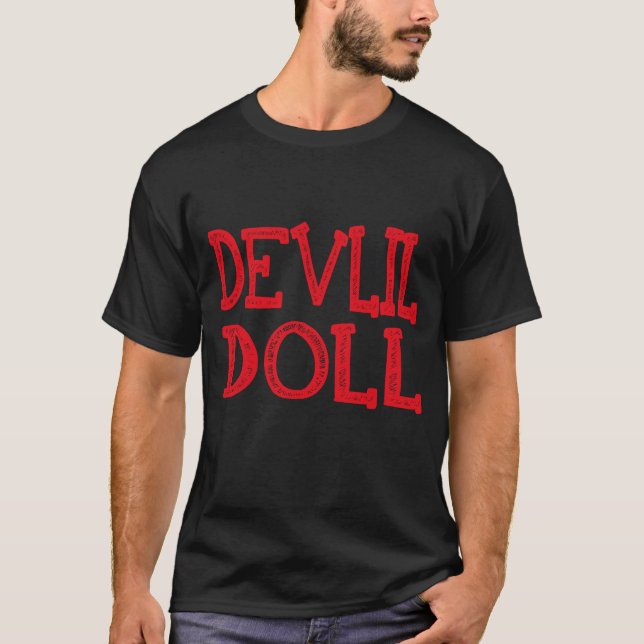 Devil Doll Pastel Goth Kawaii Punk T-Shirt (Framsida)