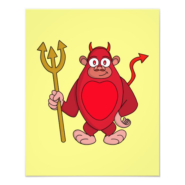 Devil Gorilla Fototryck (Framsidan)