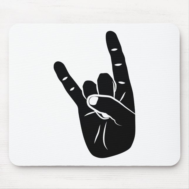 Devil Horns sign language pictogram for rock music Musmatta (Framsidan)