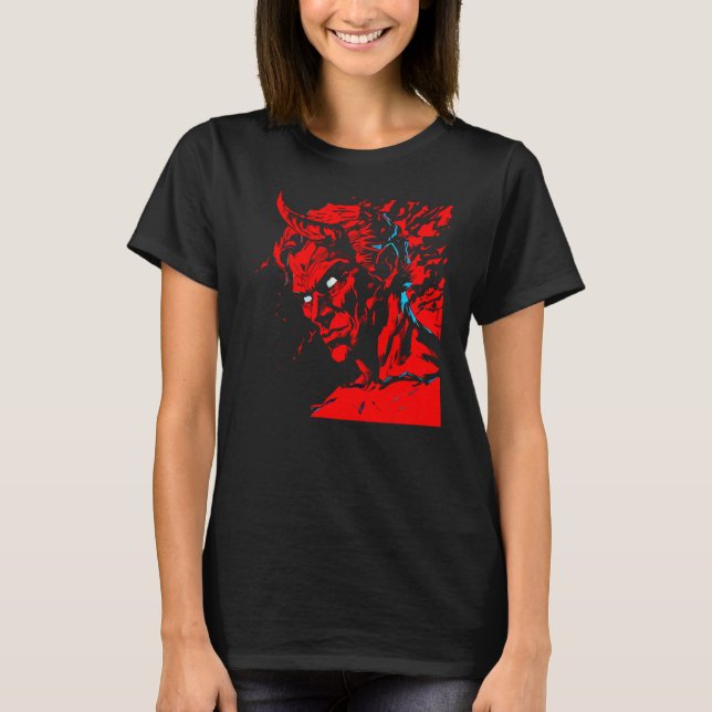 Devil Red Demon Belphegor T Shirt (Framsida)