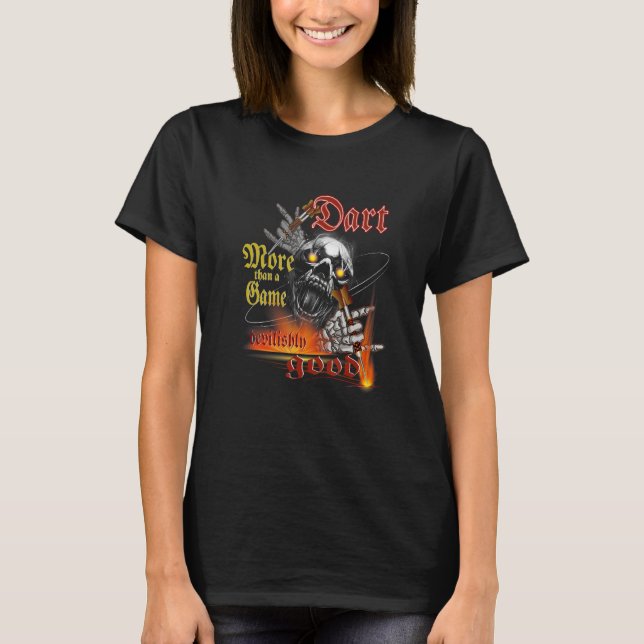 Devil skeleton design darts a devil good game dart t shirt (Framsida)