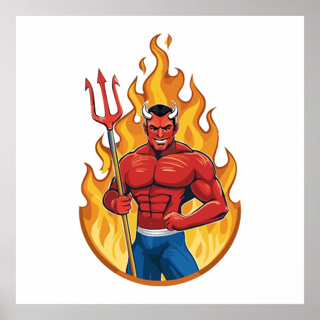 Devil with trident poster (Framsidan)